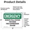 Signmission Remote Pull Station For Hood Fire Suppression Emergency Sign, Vinyl Decal, 7in W x 5in L, 2PK OS-2PACK-EM-D-57-L-10417 - alternate 5